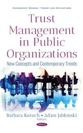 Cover: Trust Management in Public Organizations: New Concepts and Contemporary Trends - Nova Science Publishers