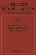 Cover: Vorlesungen &uuml;ber die Theologische Enzyklop&auml;die - De Gruyter