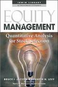 Cover: Equity Management: Quantitative Analysis for Stock Selection - McGraw-Hill Professional