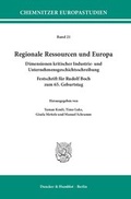 Cover: Regionale Ressourcen und Europa. - Duncker & Humblot
