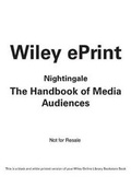 Cover: The Handbook of Media Audiences - Wiley-Blackwell