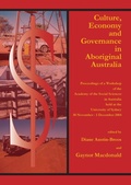 Cover: Culture, Economy and Governance in Aboriginal Australia - Sydney University Press