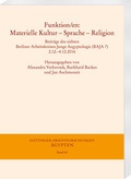 Cover: Funktion/en: Materielle Kultur - Sprache - Religion - Harrassowitz Verlag