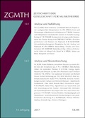 Cover: ZGMTH - Zeitschrift der Gesellschaft f&uuml;r Musiktheorie, 14. Jahrgang 2017 - Georg Olms Verlag