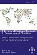 Cover: Service Delivery Systems for Individuals with Intellectual and Developmental Disabilities and their Families Across the Lifespan - Academic Press