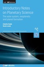 Cover: Introductory Notes on Planetary Science - Institute of Physics Publishing