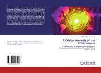 Abbildung von: A Critical Analysis of the Effectiveness - LAP Lambert Academic Publishing