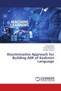 Cover: Discriminative Approach for Building ASR of Kashmiri Language - LAP Lambert Academic Publishing