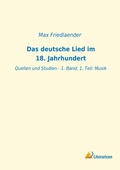 Cover: Das deutsche Lied im 18. Jahrhundert - Literaricon Verlag