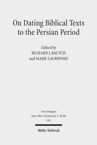 Enlarge image Cover: On Dating Biblical Texts to the Persian Period - Mohr Siebeck