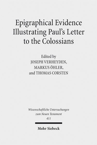 Abbildung von: Epigraphical Evidence Illustrating Paul's Letter to the Colossians - Mohr Siebeck