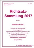 Cover: Richtsatz-Sammlung 2017 - Leitfaden