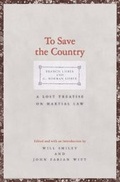 Cover: To Save the Country - Yale University Press