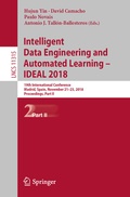 Cover: Intelligent Data Engineering and Automated Learning - IDEAL 2018 - Springer