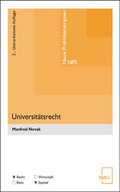 Cover: Universit&auml;tsrecht - NWV Verlag