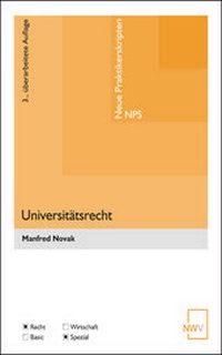 Abbildung von: Universitätsrecht - NWV Verlag