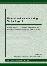 Enlarge image Cover: Material and Manufacturing Technology IX - Trans Tech Publications Ltd