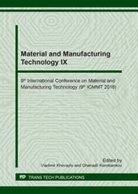 Enlarge image Cover: Material and Manufacturing Technology IX - Trans Tech Publications Ltd