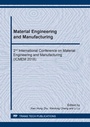 Cover: Material Engineering and Manufacturing - Trans Tech Publications Ltd