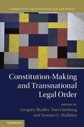 Cover: Constitution-Making and Transnational Legal Order - Cambridge University Press