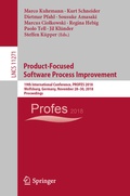 Cover: Product-Focused Software Process Improvement - Springer