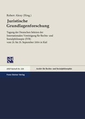 Cover: Juristische Grundlagenforschung - Franz Steiner Verlag