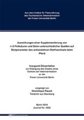 Cover: Auswirkungen einer Supplementierung von n-3-Fetts&auml;uren und Selen unterschiedlicher Quellen auf Blutparameter des antioxidativen Stoffwechsels beim Pferd - Mensch & Buch