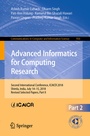 Cover: Advanced Informatics for Computing Research - Springer