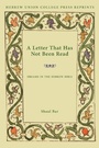 Cover: A Letter That Has Not Been Read - Hebrew Union College Press