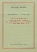 Cover: Iohannis Mantuani in Cantica Canticorum Et de Sancta Maria Tractatus AD Comitissam Matildam - Aschendorff