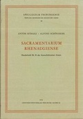 Cover: Sacramentarium Rhenaugiense - Aschendorff