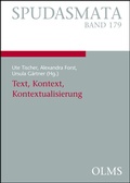 Cover: Text, Kontext, Kontextualisierung - Georg Olms Verlag