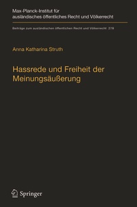 Abbildung von: Hassrede und Freiheit der Meinungsäußerung - Springer