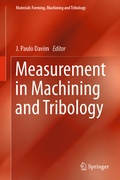 Cover: Measurement in Machining and Tribology - Springer