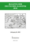 Cover: Bulletin der Deutschen Slavistik 2018 - Frank & Timme