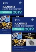 Bild: Blackstone's Police Investigators' Manual and Workbook 2019 - Oxford University Press