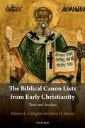Cover: The Biblical Canon Lists from Early Christianity - Oxford University Press