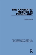Cover: The Axiomatic Method in Phonology - Routledge