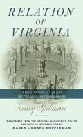Cover: Relation of Virginia - New York University Press