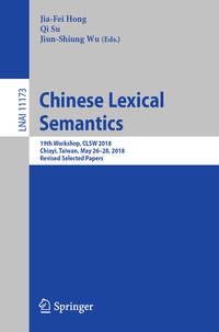 Abbildung von: Chinese Lexical Semantics - Springer