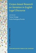Cover: Corpus-based Research on Variation in English Legal Discourse - John Benjamins Publishing Co