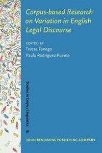 Enlarge image Cover: Corpus-based Research on Variation in English Legal Discourse - John Benjamins Publishing Co