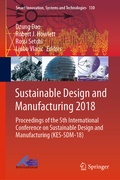 Cover: Sustainable Design and Manufacturing 2018 - Springer
