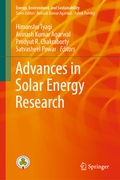 Cover: Advances in Solar Energy Research - Springer
