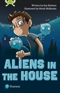 Cover: Bug Club Independent Fiction Year Two Lime B Plus Aliens in the House - Pearson Education Limited