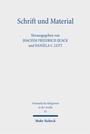Cover: Schrift und Material - Mohr Siebeck