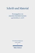 Cover: Schrift und Material - Mohr Siebeck