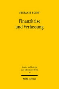 Bild: Finanzkrise und Verfassung - Mohr Siebeck