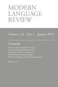 Cover: Modern Language Review (114 - Modern Humanities Research Association