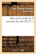 Cover: Idee Sur Le Mode de la Sanction Des Loix - Hachette Livre - Bnf